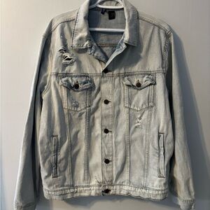 132C Divided Light Blue retro Distressed Denim Jacket